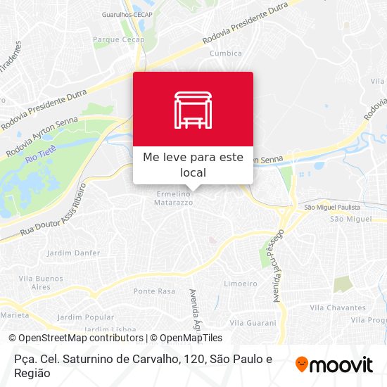 Pça. Cel. Saturnino de Carvalho, 120 mapa