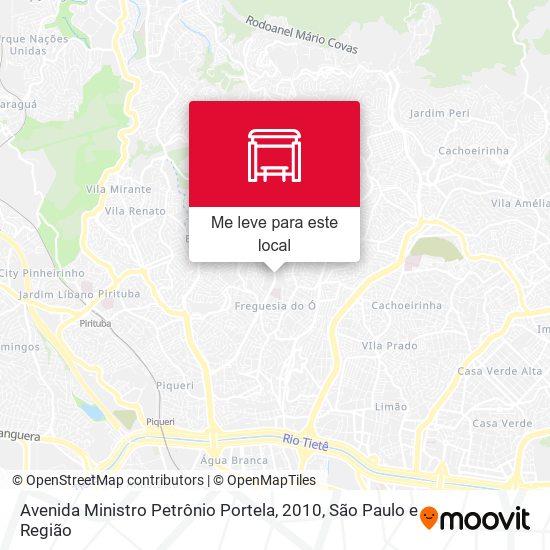 Avenida Ministro Petrônio Portela, 2010 mapa