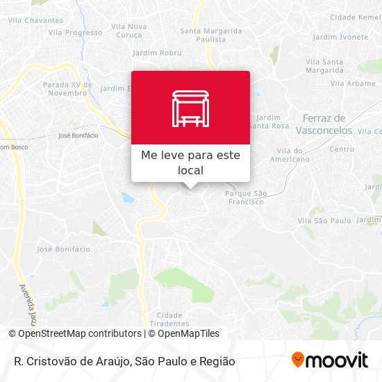 R. Cristovão de Araújo mapa