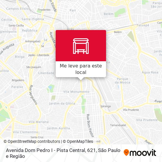 Avenida Dom Pedro I - Pista Central, 621 mapa