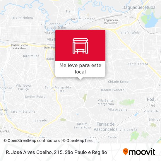 R. José Alves Coelho, 215 mapa