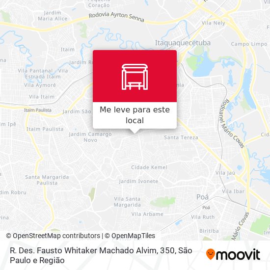 R. Des. Fausto Whitaker Machado Alvim, 350 mapa