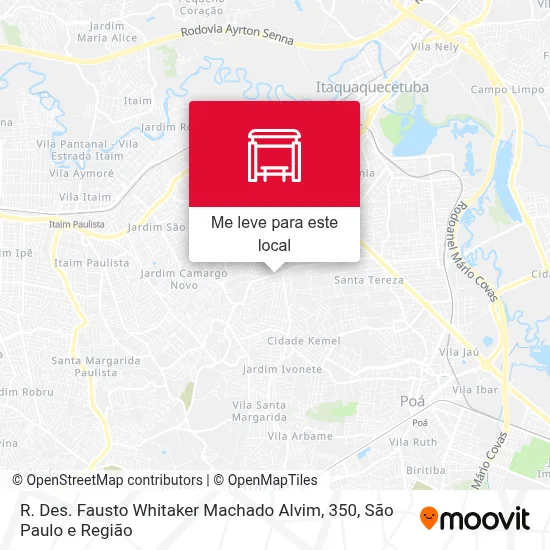 R. Des. Fausto Whitaker Machado Alvim, 350 mapa