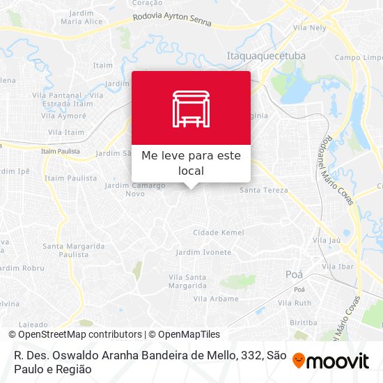 R. Des. Oswaldo Aranha Bandeira de Mello, 332 mapa