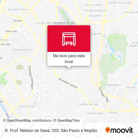 R. Prof. Nelson de Sena, 205 mapa