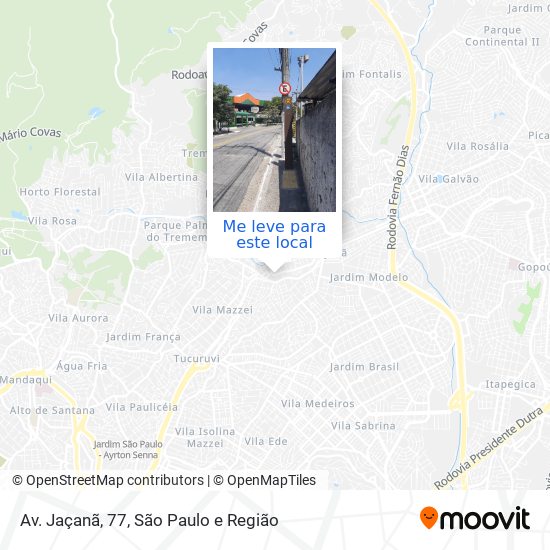 Av. Jaçanã, 77 mapa