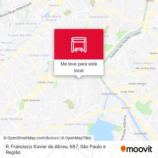R. Francisco Xavier de Abreu, 687 mapa