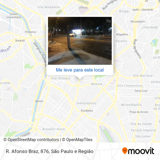R. Afonso Braz, 876 mapa