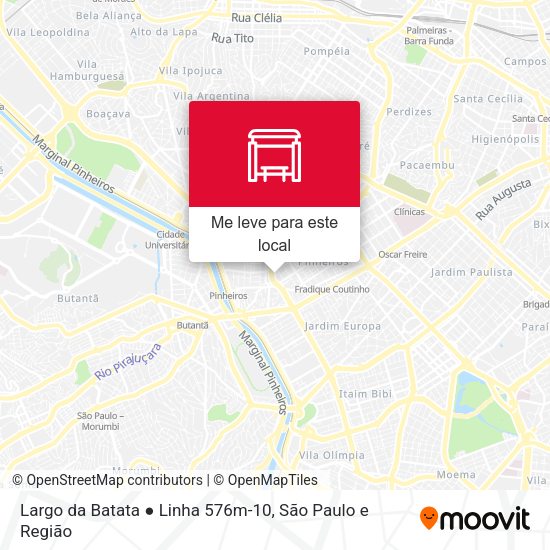 Largo da Batata ● Linha 576m-10 mapa