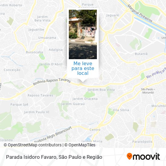 Parada Isidoro Favaro mapa