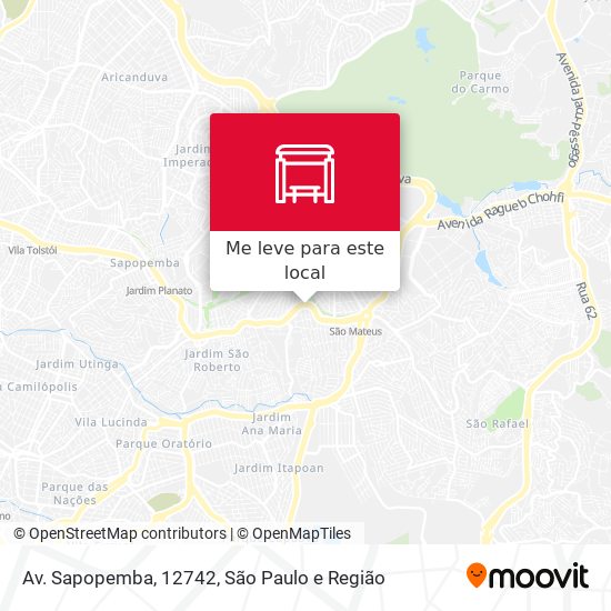 Av. Sapopemba, 12742 mapa