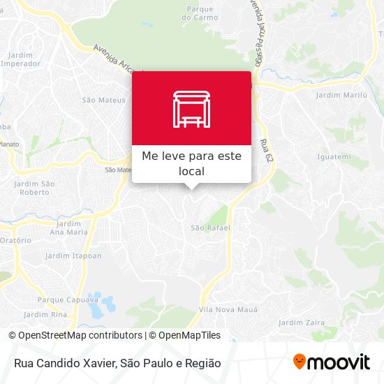 Rua Candido Xavier mapa
