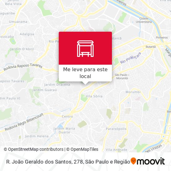 R. João Geraldo dos Santos, 278 mapa
