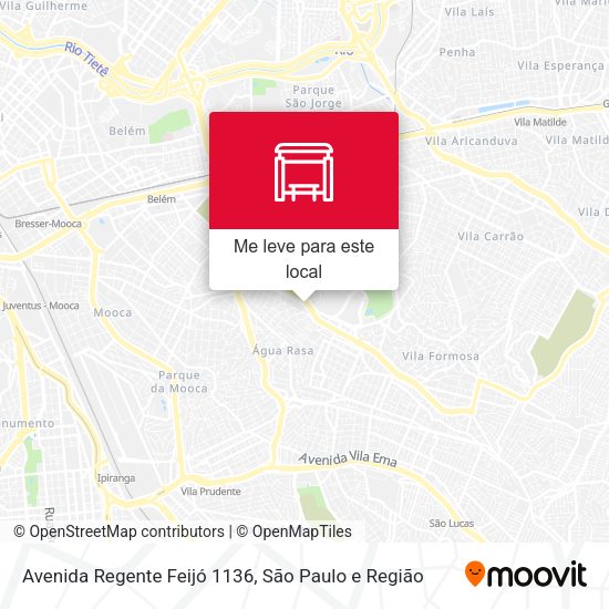 Avenida Regente Feijó 1136 mapa