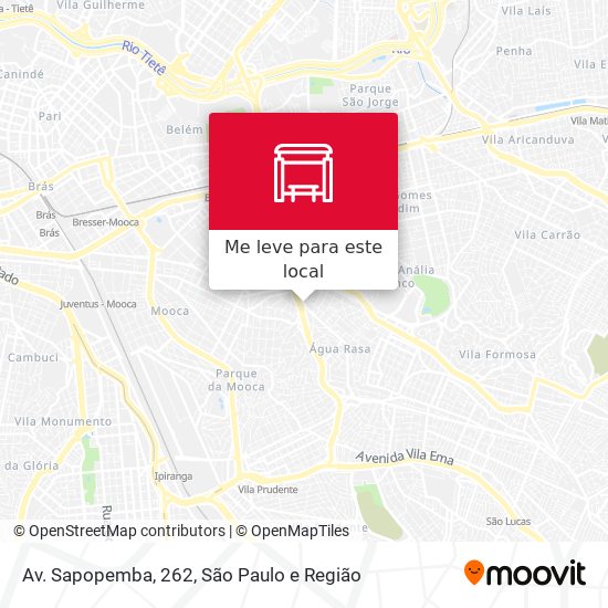 Av. Sapopemba, 262 mapa