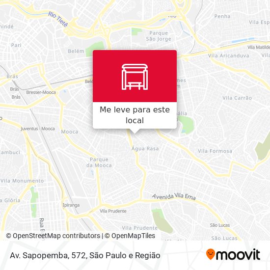 Av. Sapopemba, 572 mapa