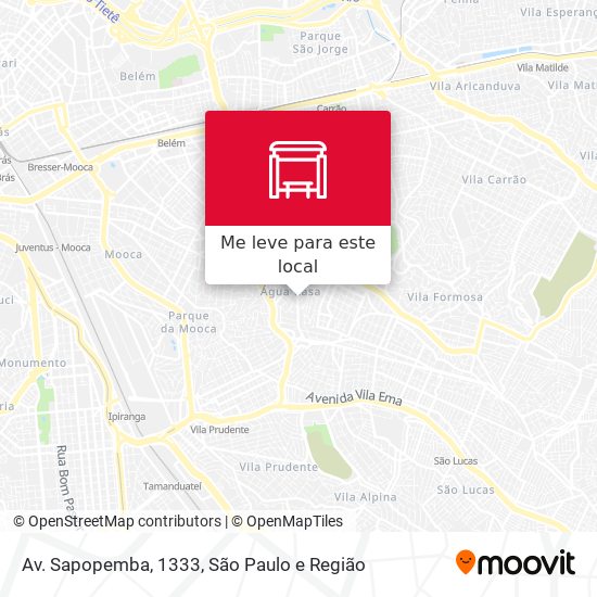 Av. Sapopemba, 1333 mapa