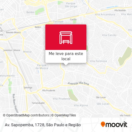 Av. Sapopemba, 1728 mapa