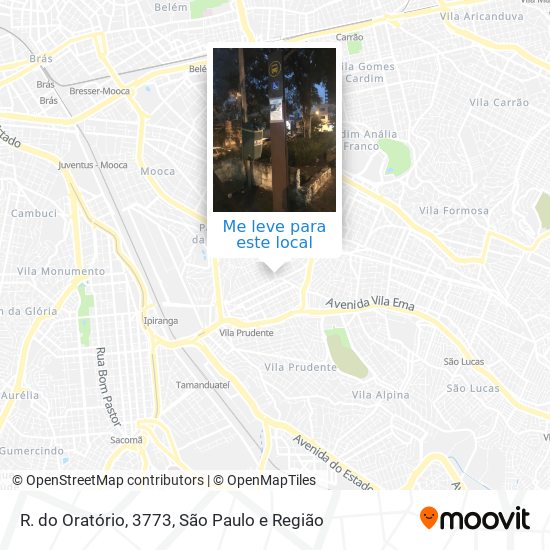 R. do Oratório, 3773 mapa