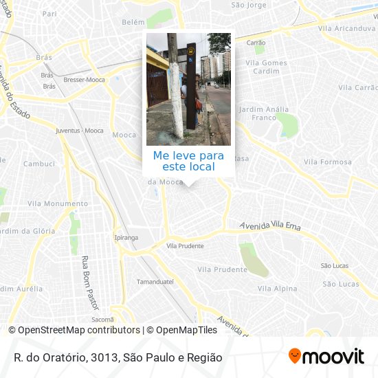R. do Oratório, 3013 mapa