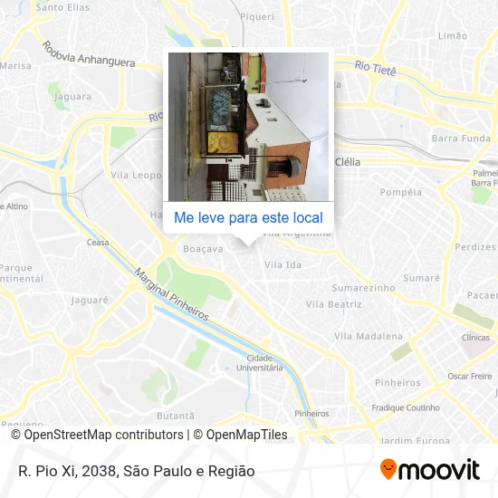 R. Pio Xi, 2038 mapa