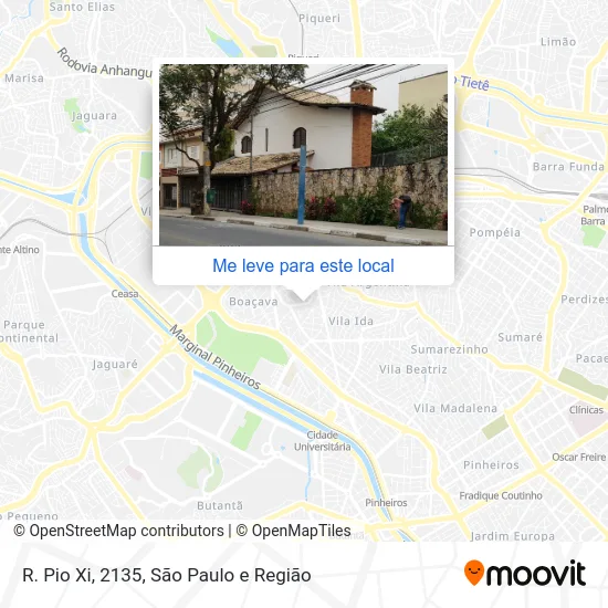 R. Pio Xi, 2135 mapa