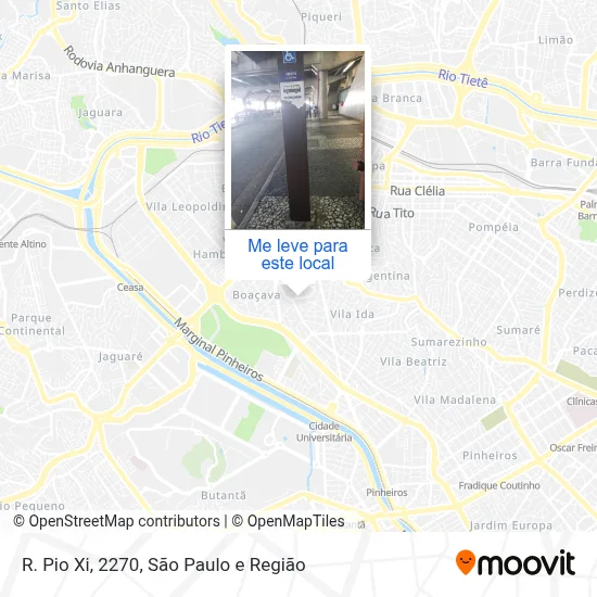 R. Pio Xi, 2270 mapa