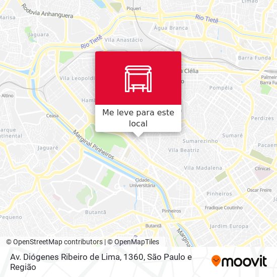 Av. Diógenes Ribeiro de Lima, 1360 mapa