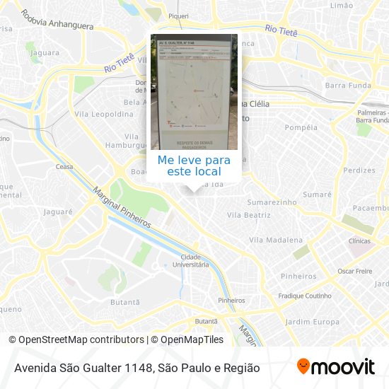 Avenida São Gualter 1148 mapa