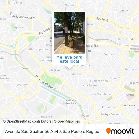 Avenida São Gualter 562-540 mapa