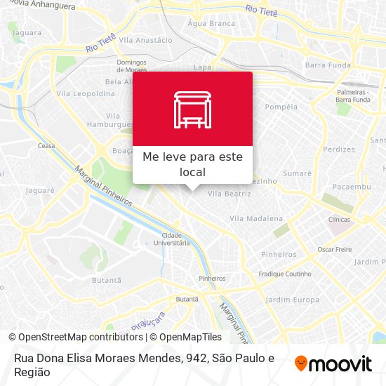 Rua Dona Elisa Moraes Mendes, 942 mapa