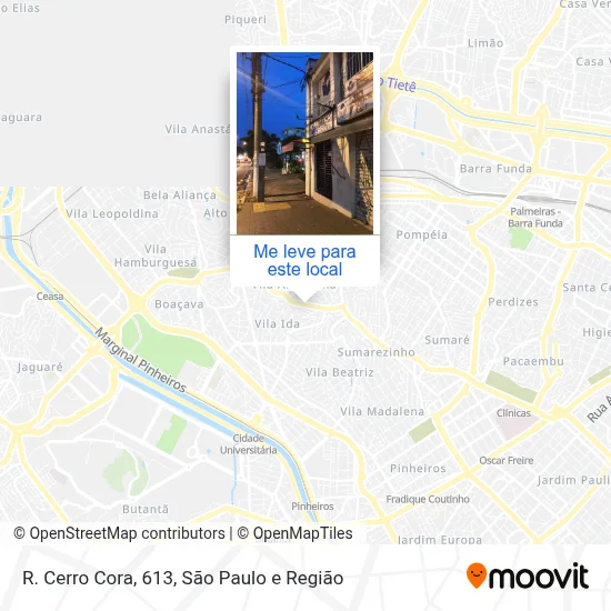 R. Cerro Cora, 613 mapa