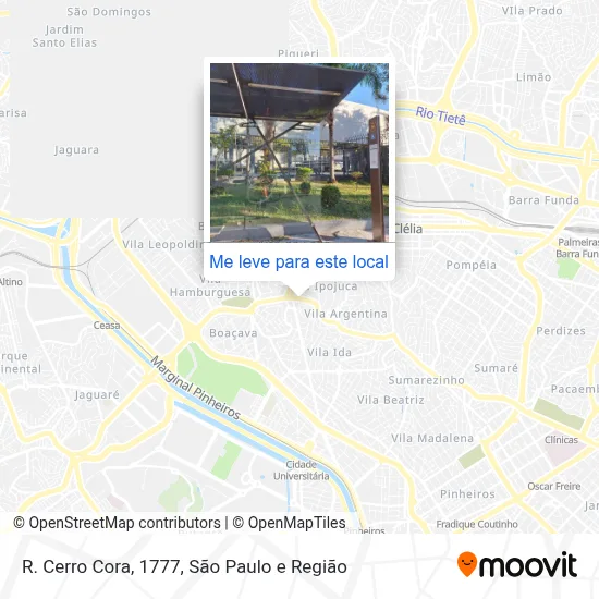 R. Cerro Cora, 1777 mapa