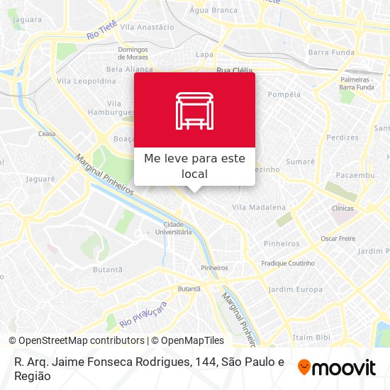 R. Arq. Jaime Fonseca Rodrigues, 144 mapa