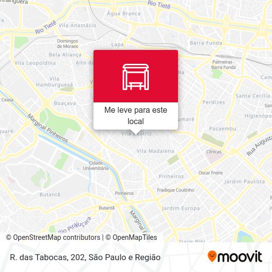 R. das Tabocas, 202 mapa