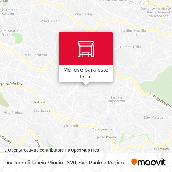 Av. Inconfidência Mineira, 320 mapa