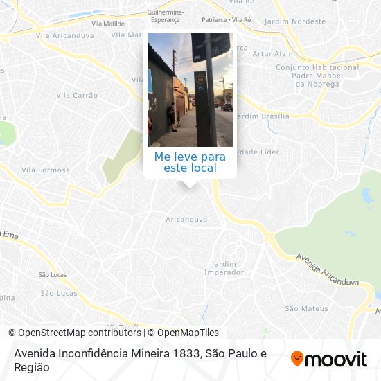 Avenida Inconfidência Mineira 1833 mapa