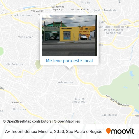 Av. Inconfidência Mineira, 2050 mapa