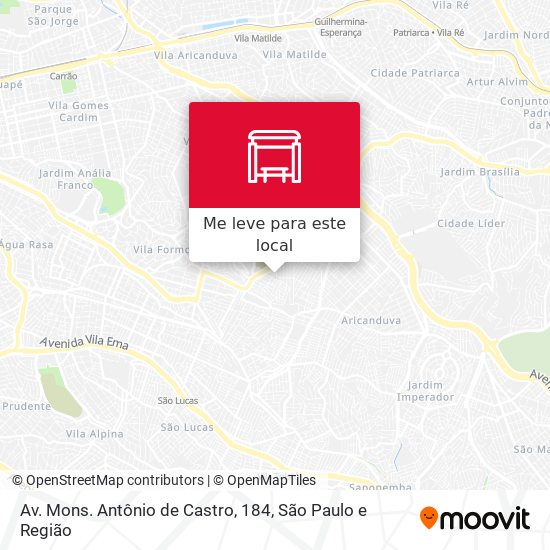 Av. Mons. Antônio de Castro, 184 mapa