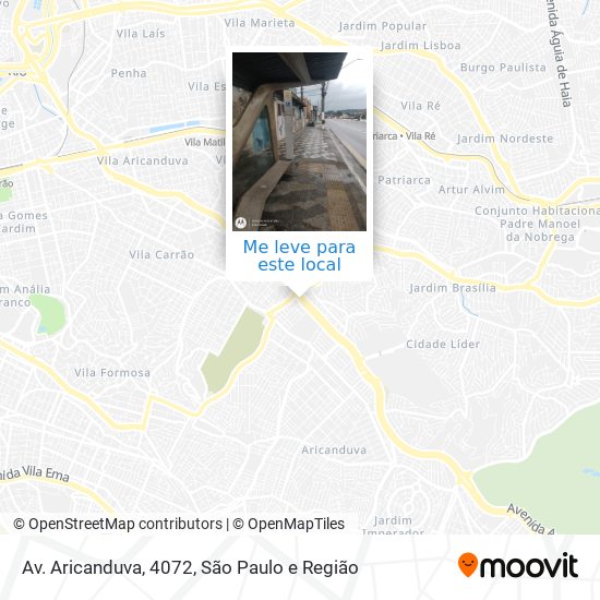 Av. Aricanduva, 4072 mapa