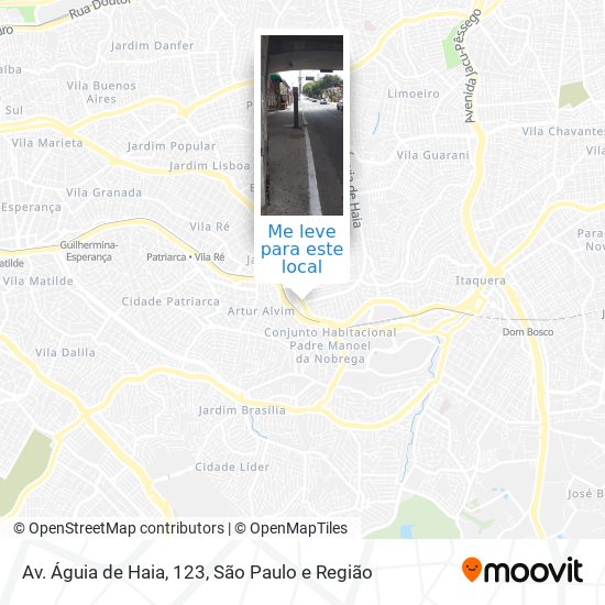 Av. Águia de Haia, 123 mapa