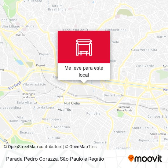 Parada Pedro Corazza mapa