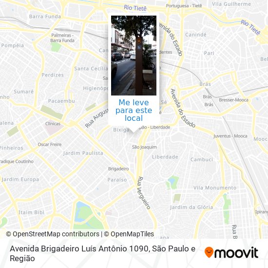 Avenida Brigadeiro Luís Antônio 1090 mapa