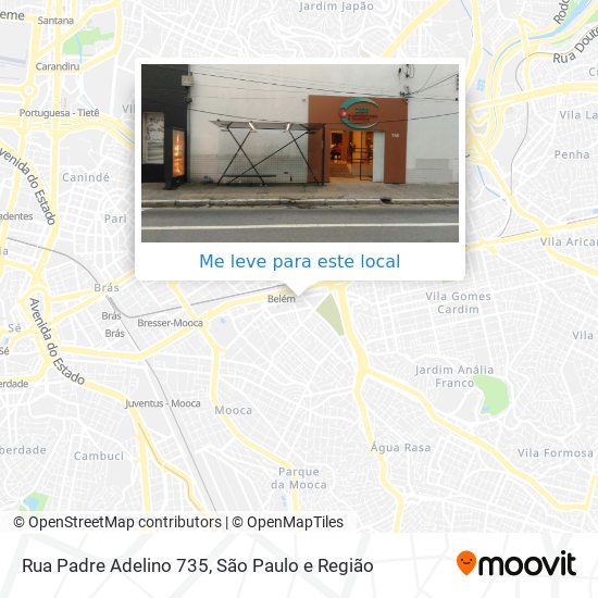 Rua Padre Adelino 735 mapa