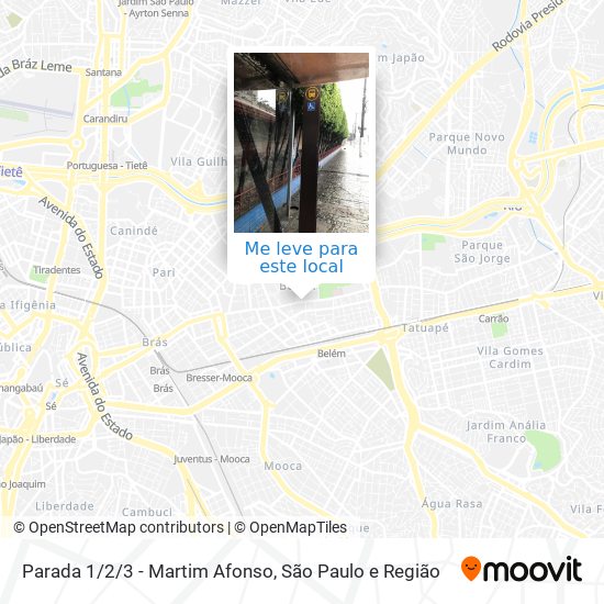Parada 1/2/3 - Martim Afonso mapa