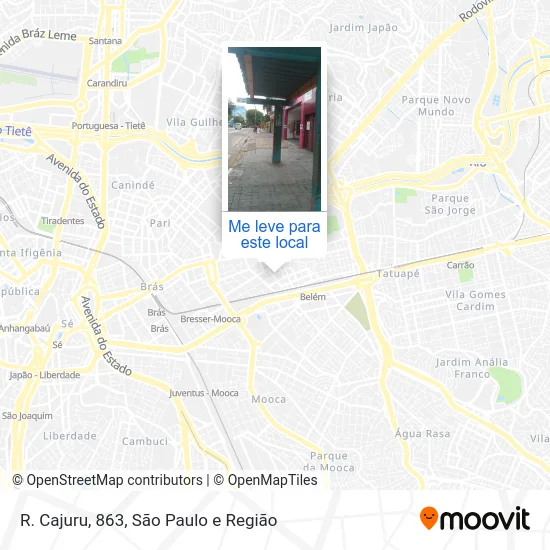 R. Cajuru, 863 mapa