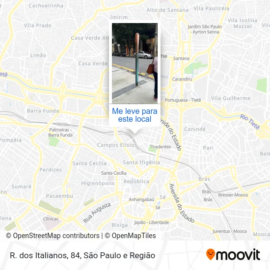 R. dos Italianos, 84 mapa