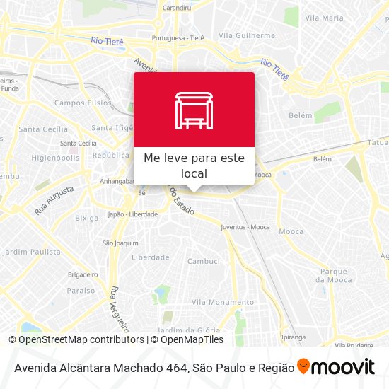 Avenida Alcântara Machado 464 mapa