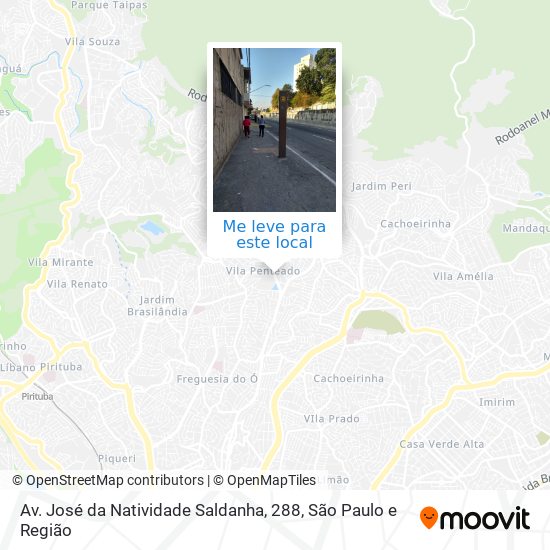 Av. José da Natividade Saldanha, 288 mapa