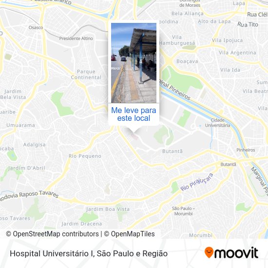 Hospital Universitário I mapa